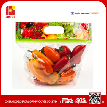 Bolsa de cremallera deslizante para empaque de frutas y verduras